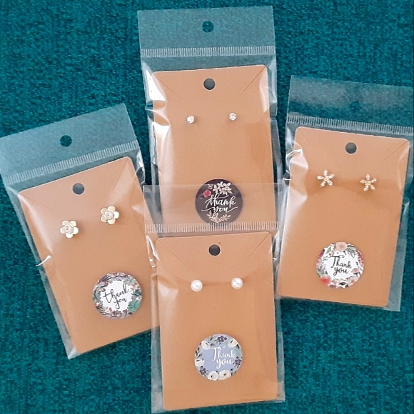 Thank You Earrings SET of FOUR - Picture 1 of 7